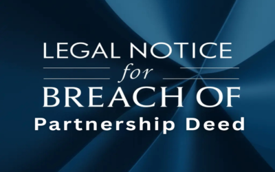 Legal Notice Served to Firm in Breach of Partnership Deed