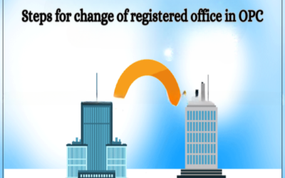 Describe the steps for change of registered office in OPC