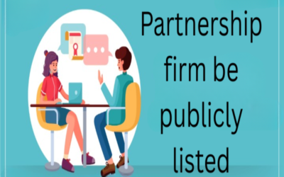 Can a partnership firm be publicly listed?