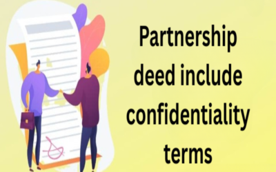 Can a partnership deed include confidentiality terms?