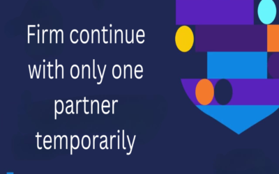  Can a firm continue with only one partner temporarily?