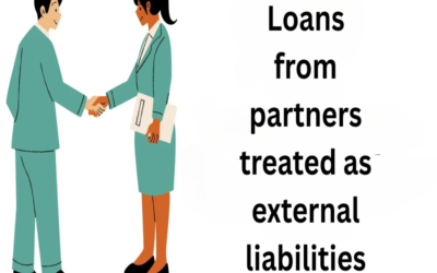 Are loans from partners treated as external liabilities?
