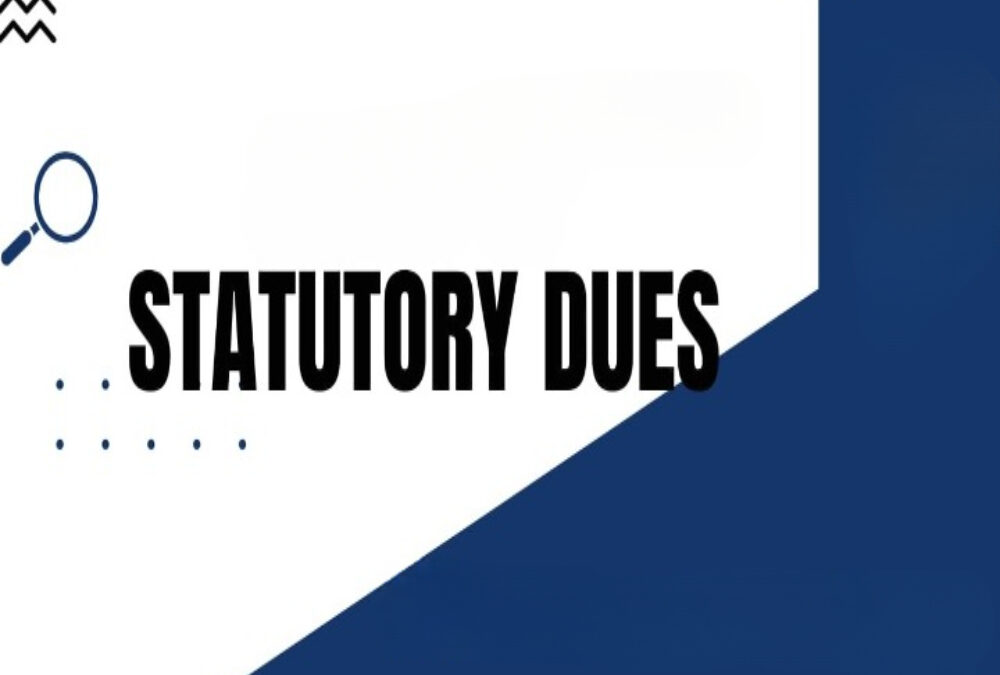 What are the statutory dues for partnership firms?