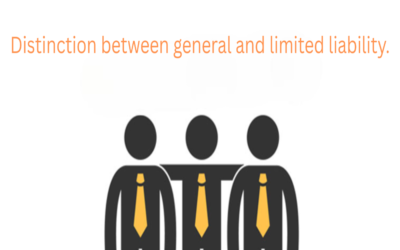 Define the distinction between general and limited liability.