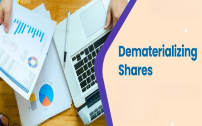 Describe dematerialization of shares in a Public Limited Company.