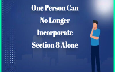 One Person Can No Longer Incorporate Section 8 Alone