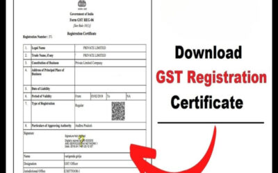 Describe how to download the GST registration certificate