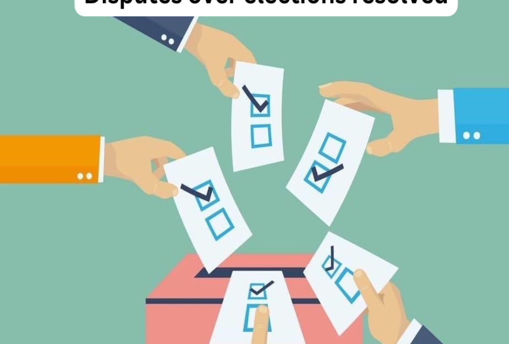 How are disputes over elections resolved?
