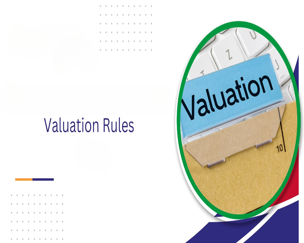Explain the valuation rules for service transactions involving goods. Hello Auditor