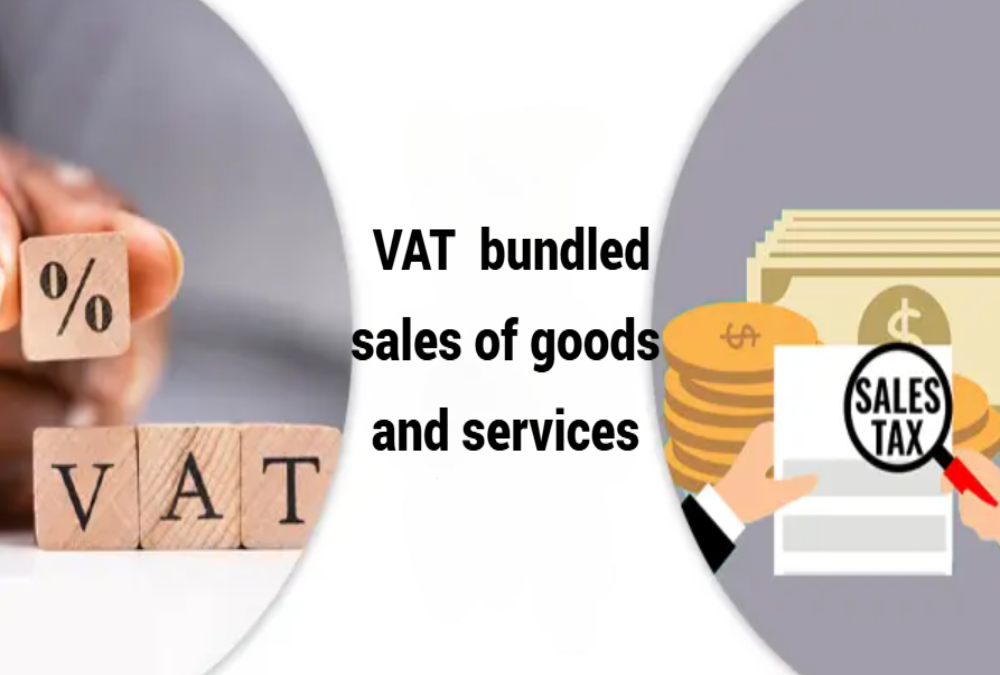 Define VAT applicability on bundled sales of goods and services.