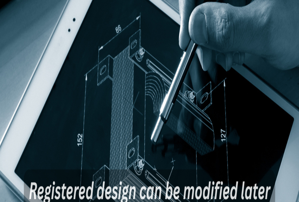 Can a registered design be modified later?